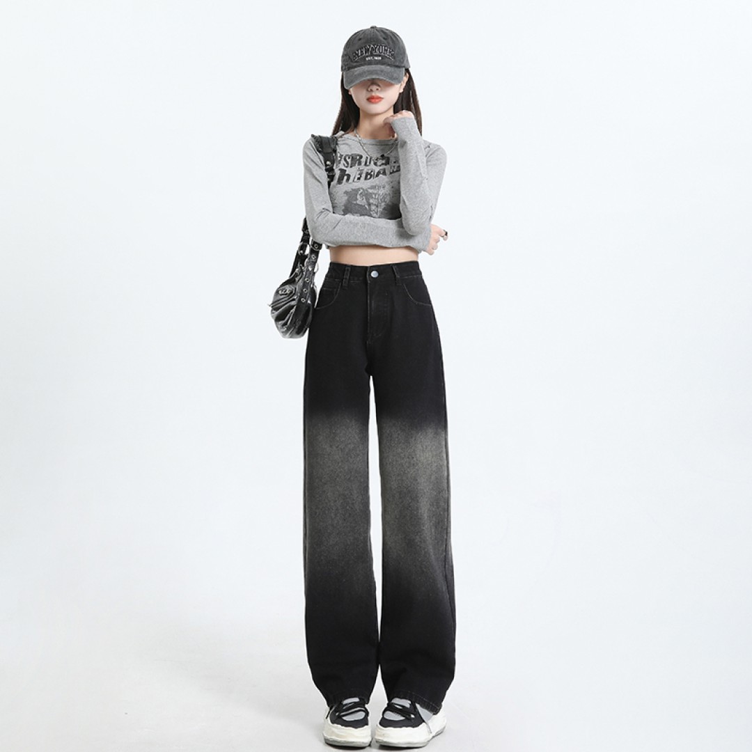 🛍شلوار جین زنانه مدل نیم بگ...