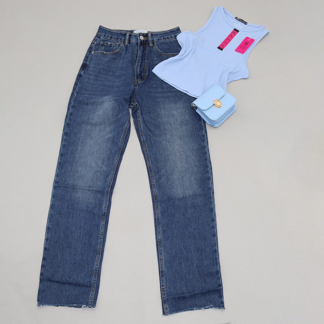 🛍شلوار جین زنانه مدل مام بگ...