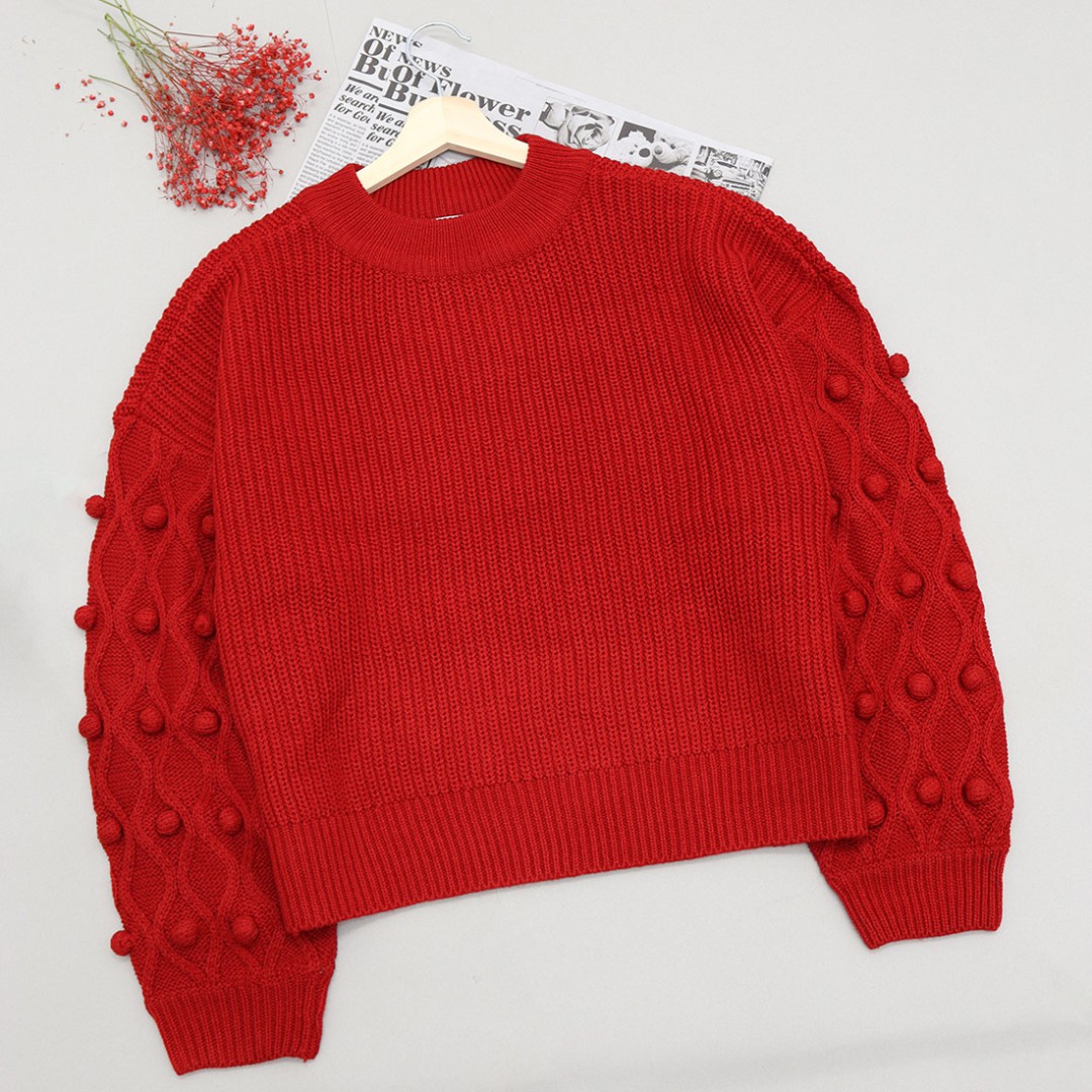 🛍️پلیور کراپ بافت ضخیم زنانه...